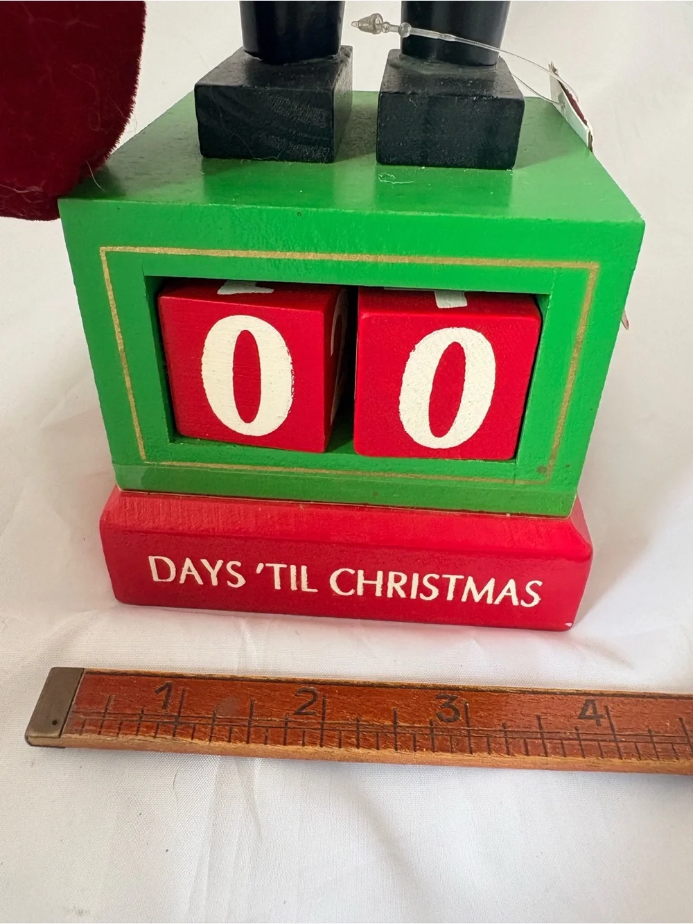 Disney Brand Wooden Mickey Mouse Nutcracker and Countdown to Christmas